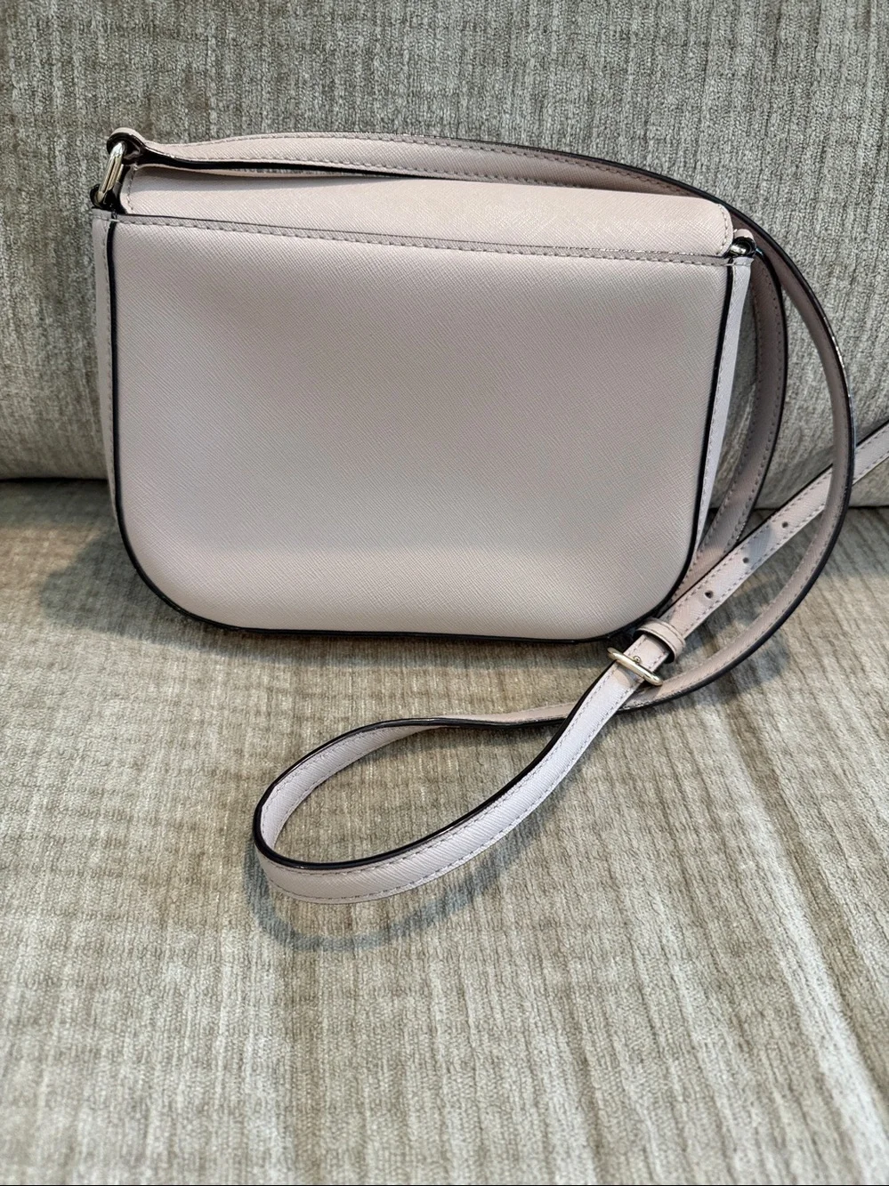 kate spade blush pink/beige Saffiano Leather Crossbody Bag Apx 9 by 7